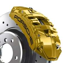 Set di Adesivi Curvi per Pinze Freno con Scritta Porsche per Porsche_2