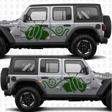 Adesivo in vinile con mappa Trail Pass, bussola, porte laterali e strisce, compatibile con Jeep Wrangler 3