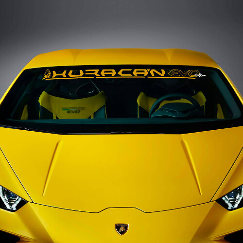 Adesivo in vinile con scritta del marchio per parabrezza per Lamborghini Huracan Evo