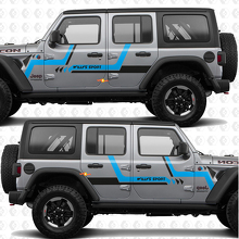 Strisce Testo Personalizzato Adesivo in vinile per porte laterali compatibile con Jeep Wrangler 3