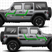 Strisce Testo Personalizzato Adesivo in vinile per porte laterali compatibile con Jeep Wrangler 4