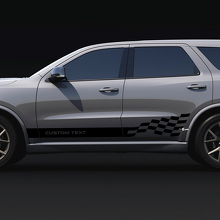 Adesivi in vinile personalizzati con strisce a scacchi laterali per Dodge Durango 2