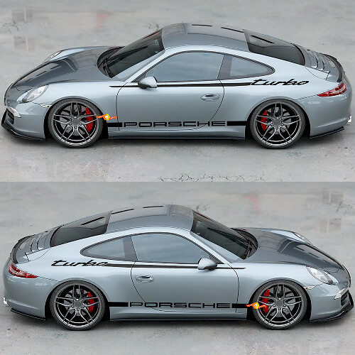 Kit strisce decalcomanie Heritage Design grafica laterale 911 Turbo 50 Years per Porsche 911 991