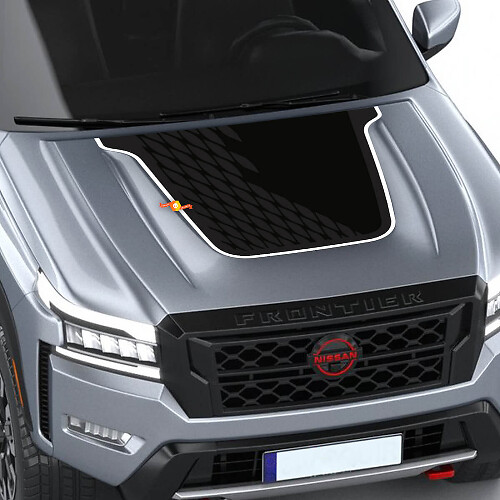 Adesivo in Vinile Grafico Blackout per Cofano Nissan Frontier Pro-4X