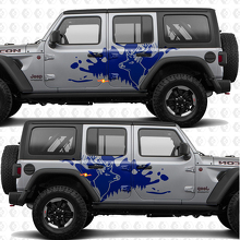 Adesivo in vinile con paesaggio natura cervo per porte laterali adatto Jeep Wrangler 2