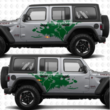 Adesivo in vinile con paesaggio natura cervo per porte laterali adatto Jeep Wrangler 3