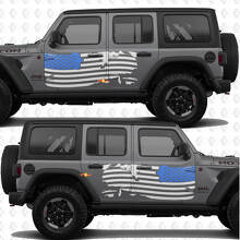 Adesivo in vinile per porte laterali con bandiera patriottica USA, adatto per Jeep Wrangler 3