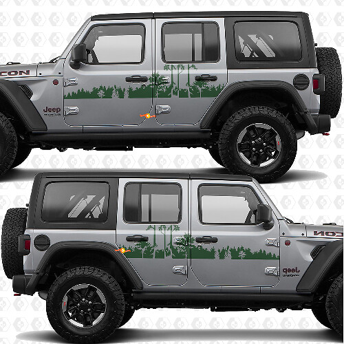 Adesivo in vinile Forest Side Doors compatibile con Jeep Wrangler