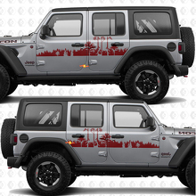 Adesivo in vinile Forest Side Doors compatibile con Jeep Wrangler 2
