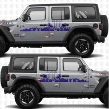 Adesivo in vinile Forest Side Doors compatibile con Jeep Wrangler 3