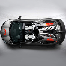 63 SVJ Adesivo Decorativo Cofano Laterale Lamborghini Aventador SVJ 3