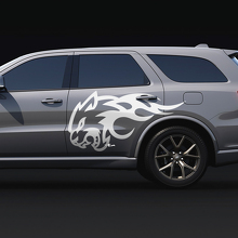 Adesivi in vinile Wildcat Flame Side Decal per Dodge Durango 2
