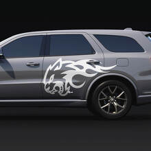 Adesivi in vinile Wildcat Flame Side Decal per Dodge Durango 2
