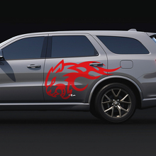 Adesivi in vinile Wildcat Flame Side Decal per Dodge Durango 3