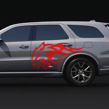 Adesivi in vinile Wildcat Flame Side Decal per Dodge Durango 3