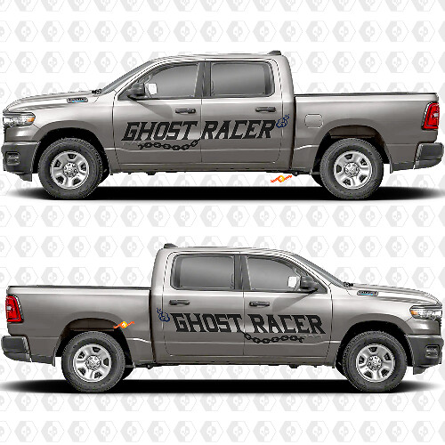 Adesivi Decorativi Ghost Racer per Porte Laterali del Cassone