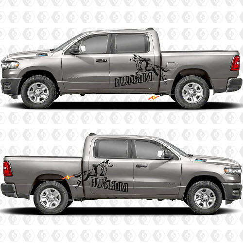 Adesivi Decalcomanie Grafiche Splash Lupo Fantastico per Porte Laterali del Cassone