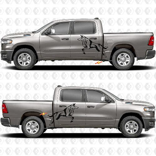 Adesivi Decalcomanie Grafica Paraspruzzi Lato Letto Porte Laterali Wolf