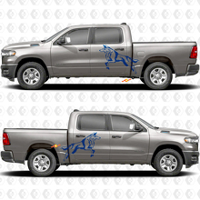 Adesivi Decalcomanie Grafica Paraspruzzi Lato Letto Porte Laterali Wolf 3