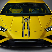 Adesivo Vinile Striscia da Corsa 2 Colori per Cofano per Lamborghini Huracan Evo 2