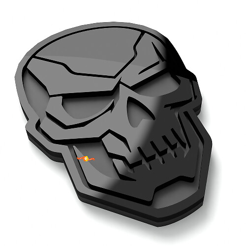 Distintivi parafango Skull Terminator Emblema portellone Distintivo 3D