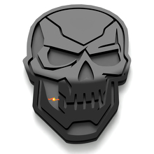 Distintivi parafango Skull Terminator Emblema portellone Distintivo 3D 2