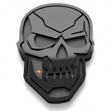 Distintivo Parafango 3D Stile Terminator Teschio Emblema Portellone_2