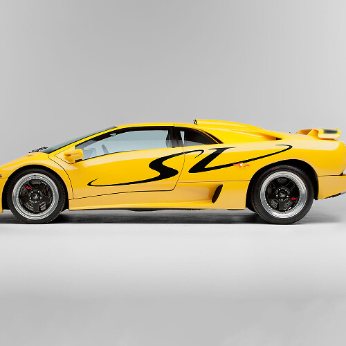 Kit di Adesivi in Vinile con Grafiche Laterali SV per Lamborghini Diablo SV 1998