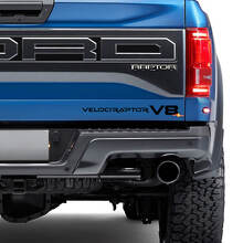 Adesivo decalcomania Porta Laterale Portellone VelociRaptor V8 per Ford f150 pickup 4