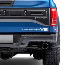 Adesivo decalcomania Porta Laterale Portellone VelociRaptor V8 per Ford f150 pickup 5