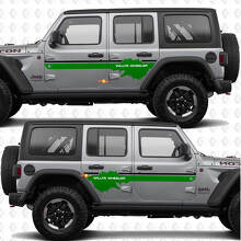 Adesivo in vinile personalizzato per porte laterali adatto a Jeep Wrangler Jeep-Wrangler Willys Wheeler 2