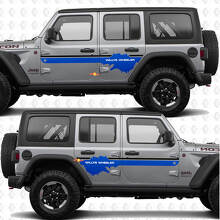 Adesivo in vinile personalizzato per porte laterali adatto a Jeep Wrangler Jeep-Wrangler Willys Wheeler 3