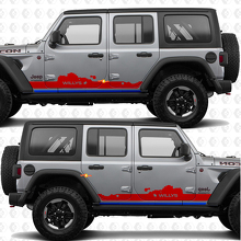 Adesivo in vinile personalizzato per porte laterali adatto a Jeep Wrangler Jeep Wrangler Willys 2
