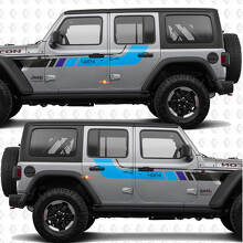 Kit di Adesivi in Vinile a Strisce Retro Laterali 4x4 per Jeep Wrangler_3