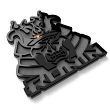 Distintivi Parafango Teschio Samurai Ronin Emblema Portellone 3D 4