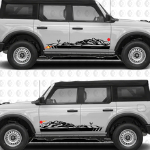 Adesivi Strisce da Corsa Desert Mountain per Porte Laterali Ford Bronco 2