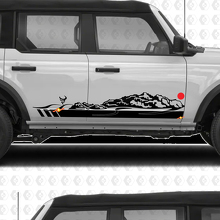 Adesivi Strisce da Corsa Desert Mountain per Porte Laterali Ford Bronco 3