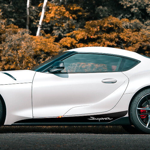 Adesivi in vinile a striscia laterale per battitacco Toyota Supra MKV A90 A91