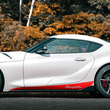 Adesivi in vinile a striscia laterale per battitacco Toyota Supra MKV A90 A91_2