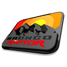 Distintivi Parafanghi Sunset Mountains Emblema Portellone Distintivo 3D per Ford Bronco Raptor 3