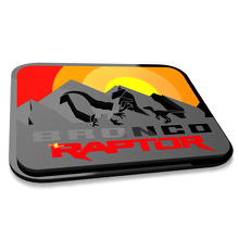 Distintivi Parafanghi Sunset Mountains Emblema Portellone Distintivo 3D per Ford Bronco Raptor 4