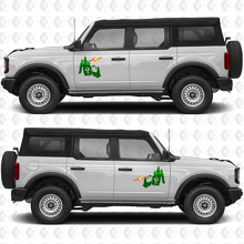 Adesivi Strisce Da Corsa Bigfoot Road Mountain Forest Side Doors per Ford Bronco 3