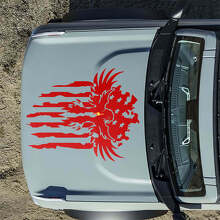 Adesivo in vinile con aquila e bandiera americana per cofano Musclecar horse_5
