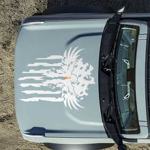 Adesivi Decalcomanie Cofano Bandiera Americana Aquila Calva per Ford Bronco 7