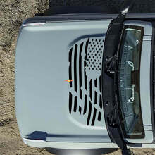 Adesivi Decals Bandiera Americana US Distrutta per Cofano Musclecar horse 5