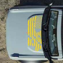 Adesivi Decals Bandiera Americana US Distrutta per Cofano Ford Bronco 7