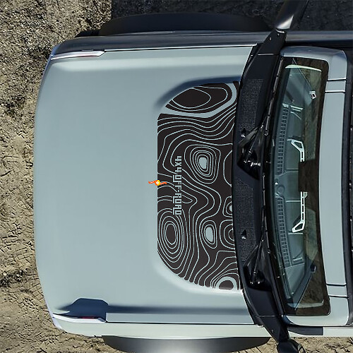 Adesivi Topografici Cofano 4x4 Off Road per Ford Bronco