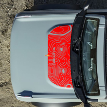 Adesivi Topografici Cofano 4x4 Off Road per Ford Bronco 3