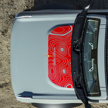 Adesivi Topografici Cofano 4x4 Off Road per Ford Bronco 6