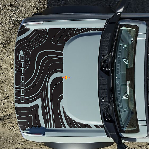 Adesivi Topografici Cofano Off Road per Ford Bronco